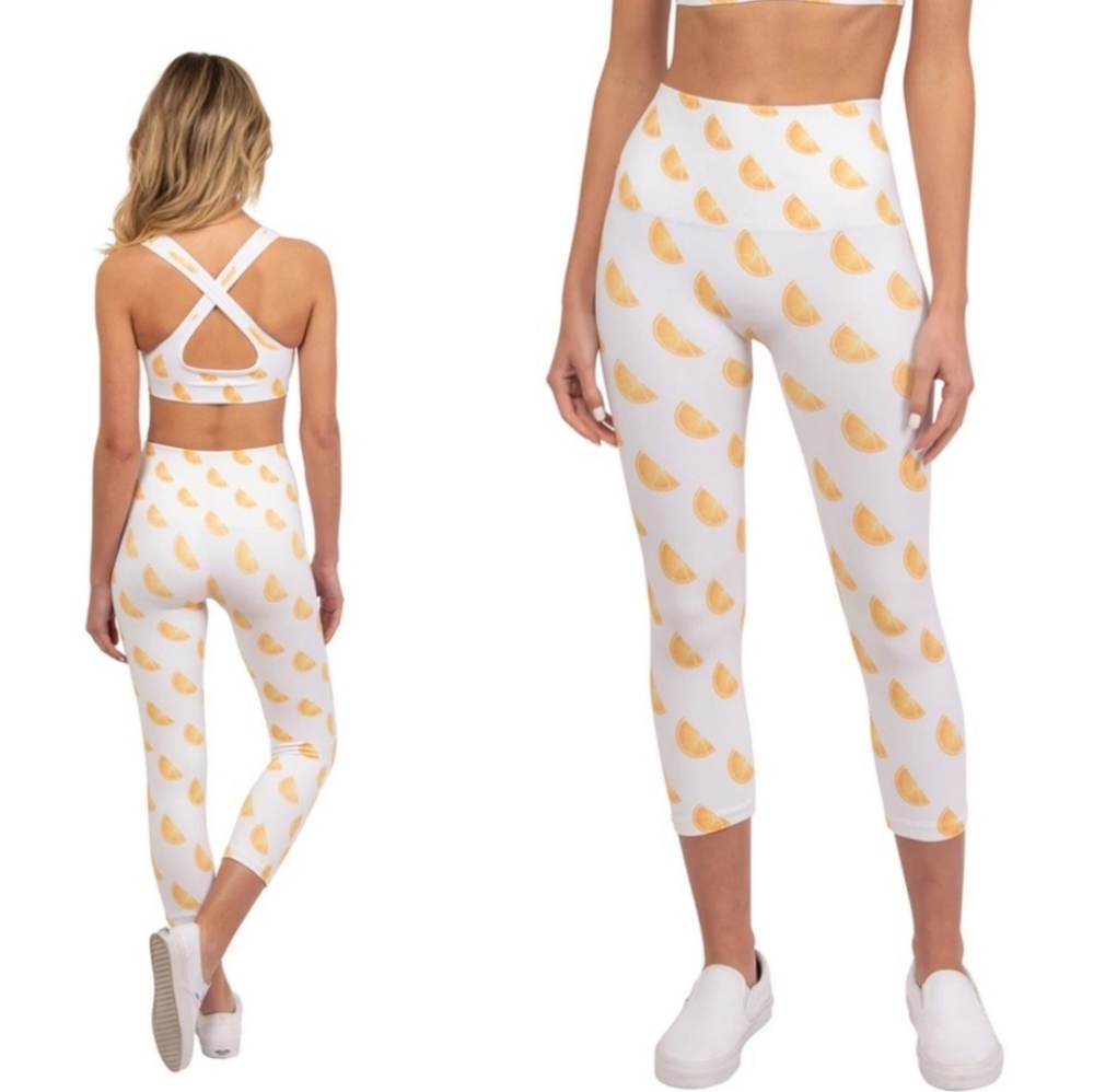 Morgan Stewart Orange Capri Leggings NWT XS/S